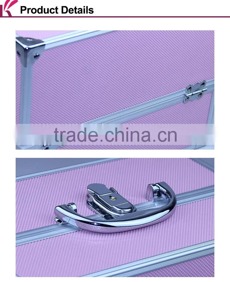 Pink Color Factory Cheap Makeup Train Case