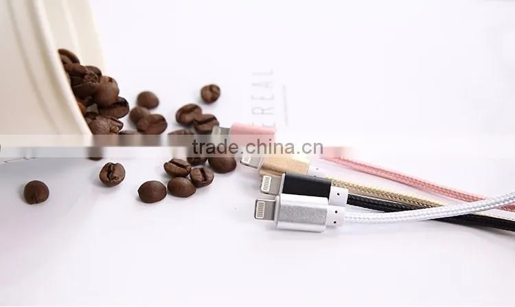 Lighting usb cable Nylon Woven USB Cable for I6 phone accessory cable