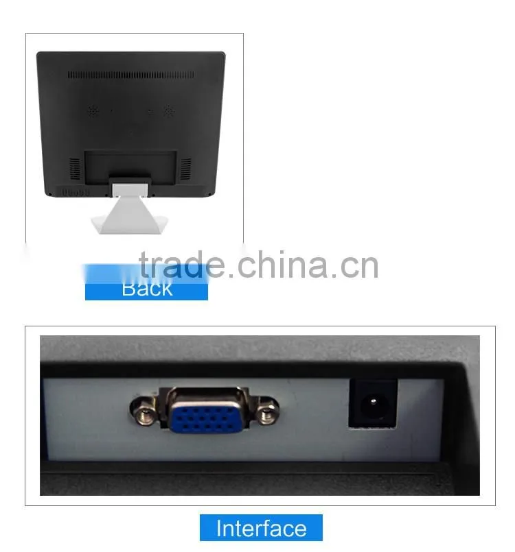 Good quality 4:3 vga hdmi av tv usb input 15inch square lcd tv