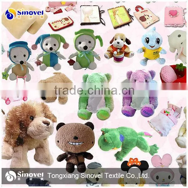 100% polyester toy fabric, velboa fabric