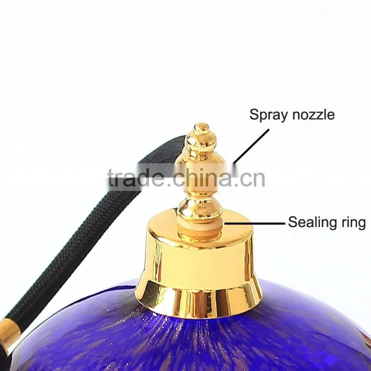 150ml High Quality New Design Hot Sale Big Capacity Blue Airbag Glass Perfume Bottle