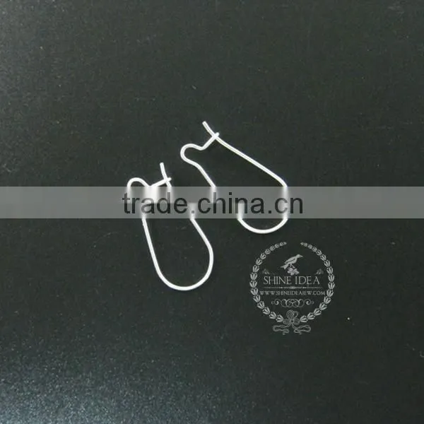 12*25mm silver plated 316L stainless steel kidney earrings hoop DIY jewelry findings supplies 1702062