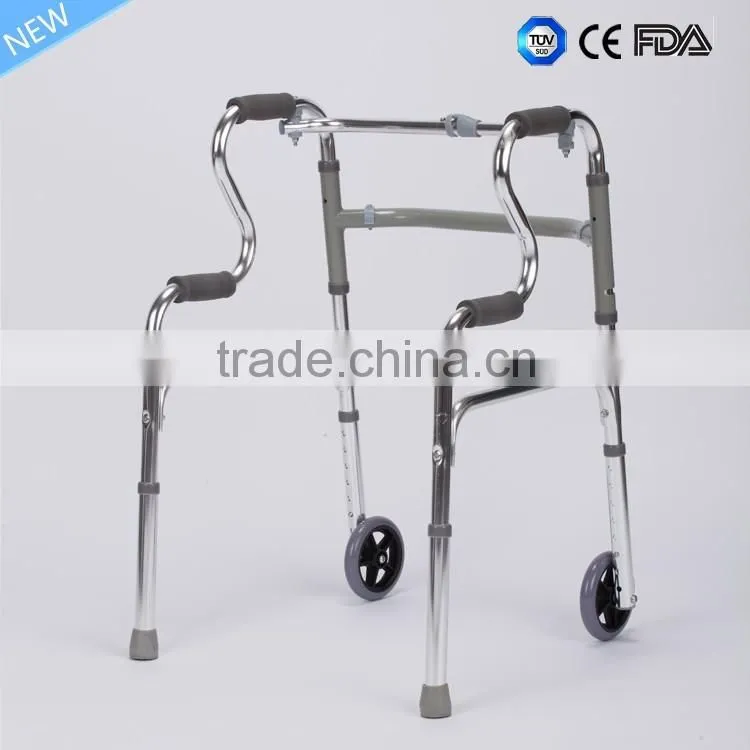 CE FDA approved aluminum foldable walking frame elderly rollator walker