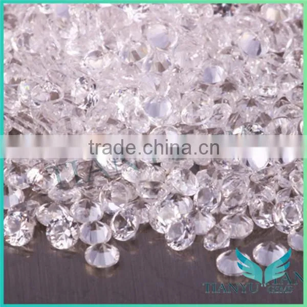 Loose gemstone wholesale china 12# white color round shape synthetic sapphire gemstone