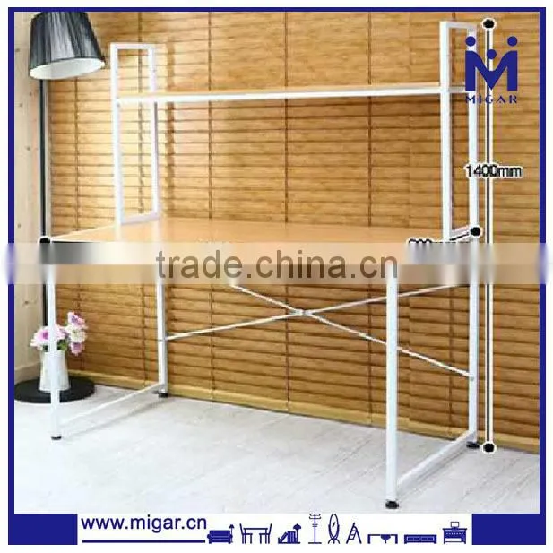 Simple corner MDF with PVC computer desk table