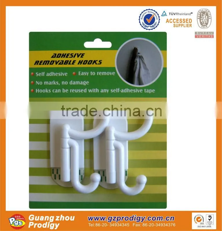 hot selling small plastic strong self adhesive wall hanging clothes hooks