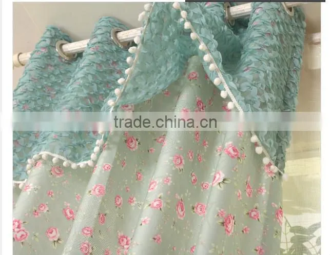 2015 hot sale printed designed No. 19 window curtains, made- up black out fabric in home or hotel