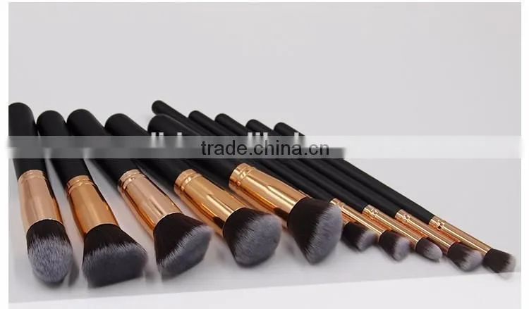 Hot Selling10pcs private label cosmetic makeup brush
