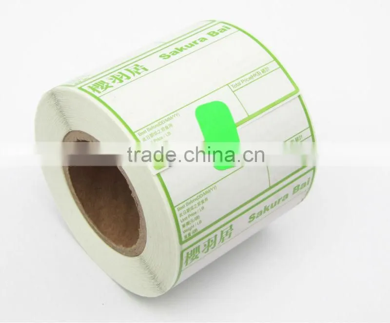 Rolling thermal label printer for food