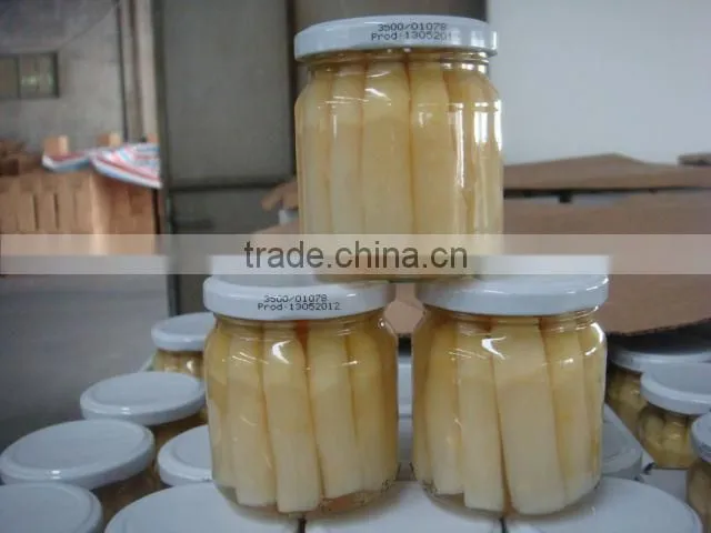 Fresh Canned White Asparagus in jar with Price