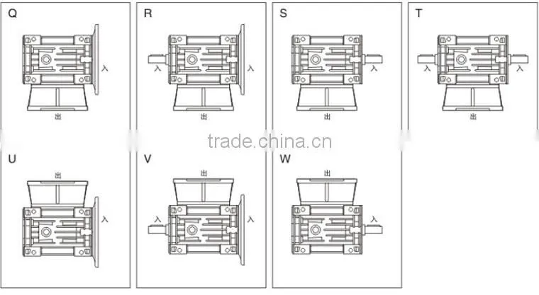 NMRV030 worm gearbox speed reducer with reduction