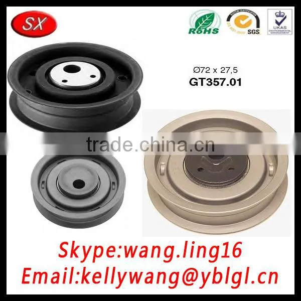 customized small rope pulley, flat belt pulley, belt tensioner pulley Dongguan manufacturer pass TS16949
