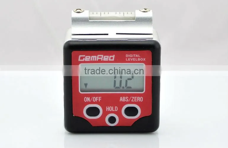 electronic protractor with spirit bubble wheel alignment sensor
