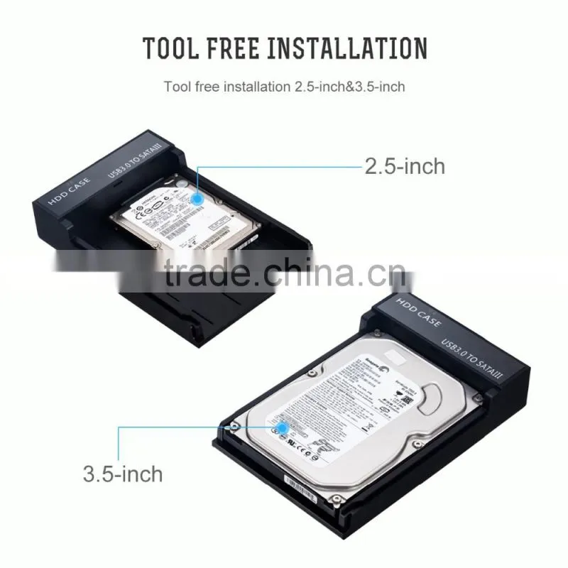 VOXLINK USB3.0 3.5 inch SATA Hard Drive Enclosure HDD Docking Station,US