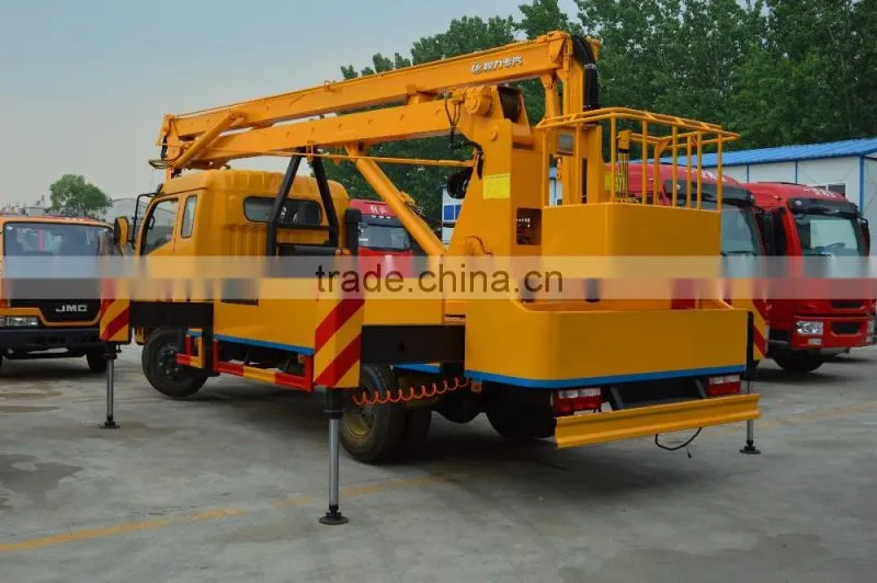 factory directly sale Dongfeng 16~18m high working truck with one and half cab