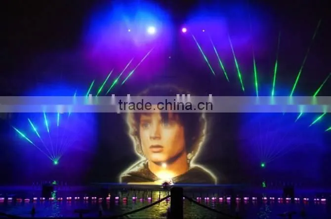 Water Fountain Show with Laser Projecting