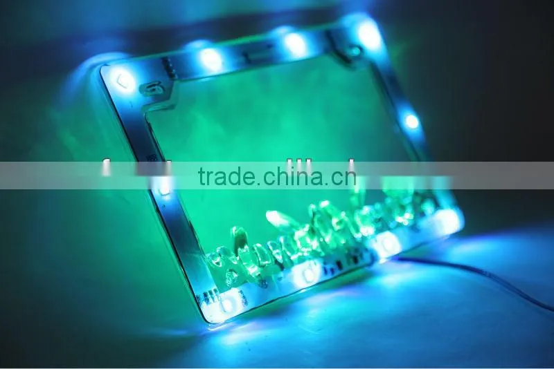 Motorcycle part for 12V 3W Waterproof Colorful LED License Plate Flash Frames