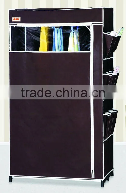 Portable Bedroom Wardrobe With Magazize bags RW90002