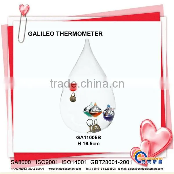 G101-BU home decoration thermometer galileo thermometer