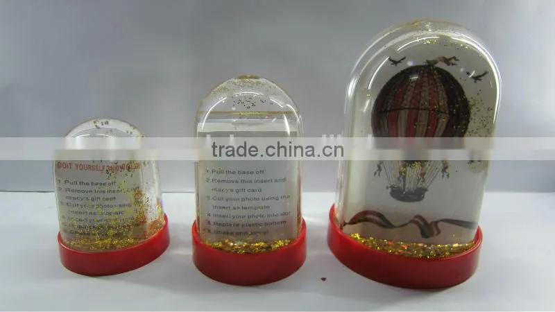 2014 custom plastic snowball with photo inside