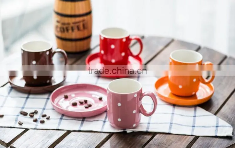 80ml/150ml/280ml Tableware coffe&tea cups and plate set