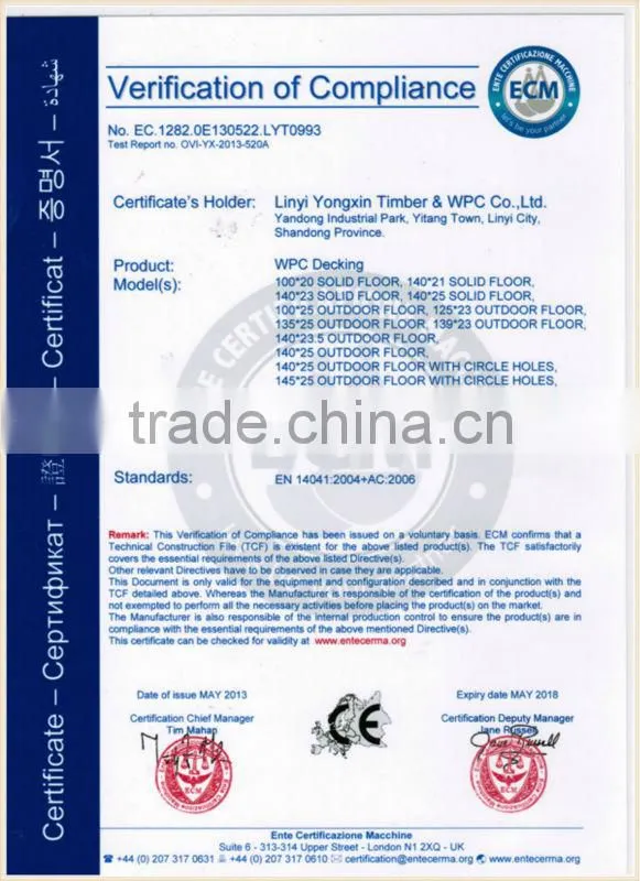 WPC Decking/ Outdoor Flooring/ Timber Plank135*25mm