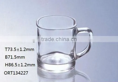 Promotional shot glass cup with red bottom