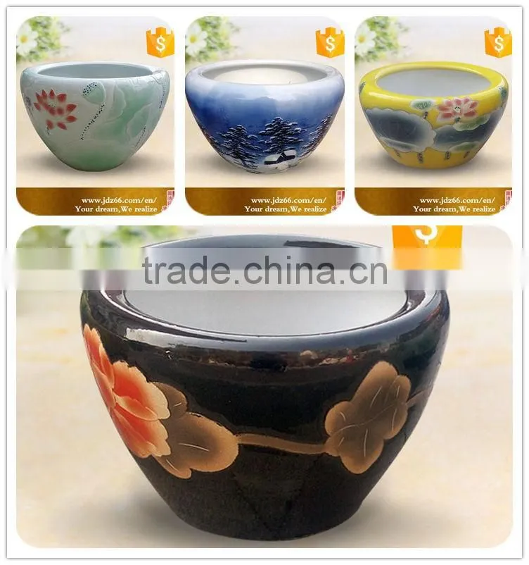 Nice drafting lotus pattern ceramic flower pots/garden planters