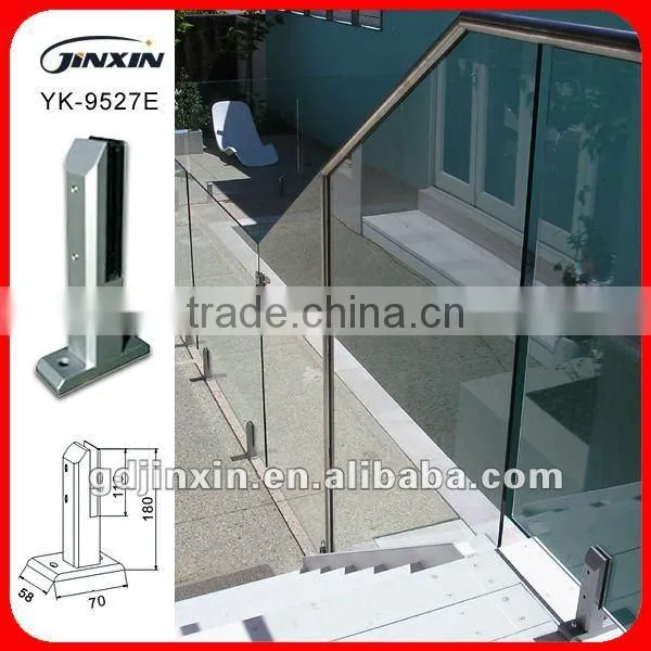 JINXIN stainless steel square core drill glass spigot for pool fence