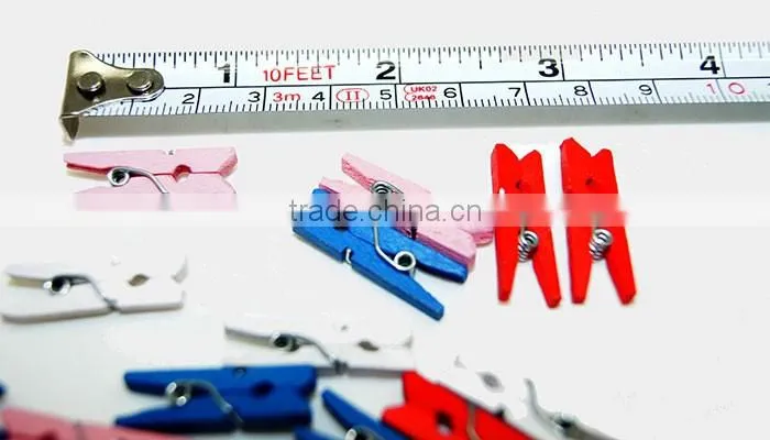 decorative clip of colored wooden clothespin mini craft clothes pegs