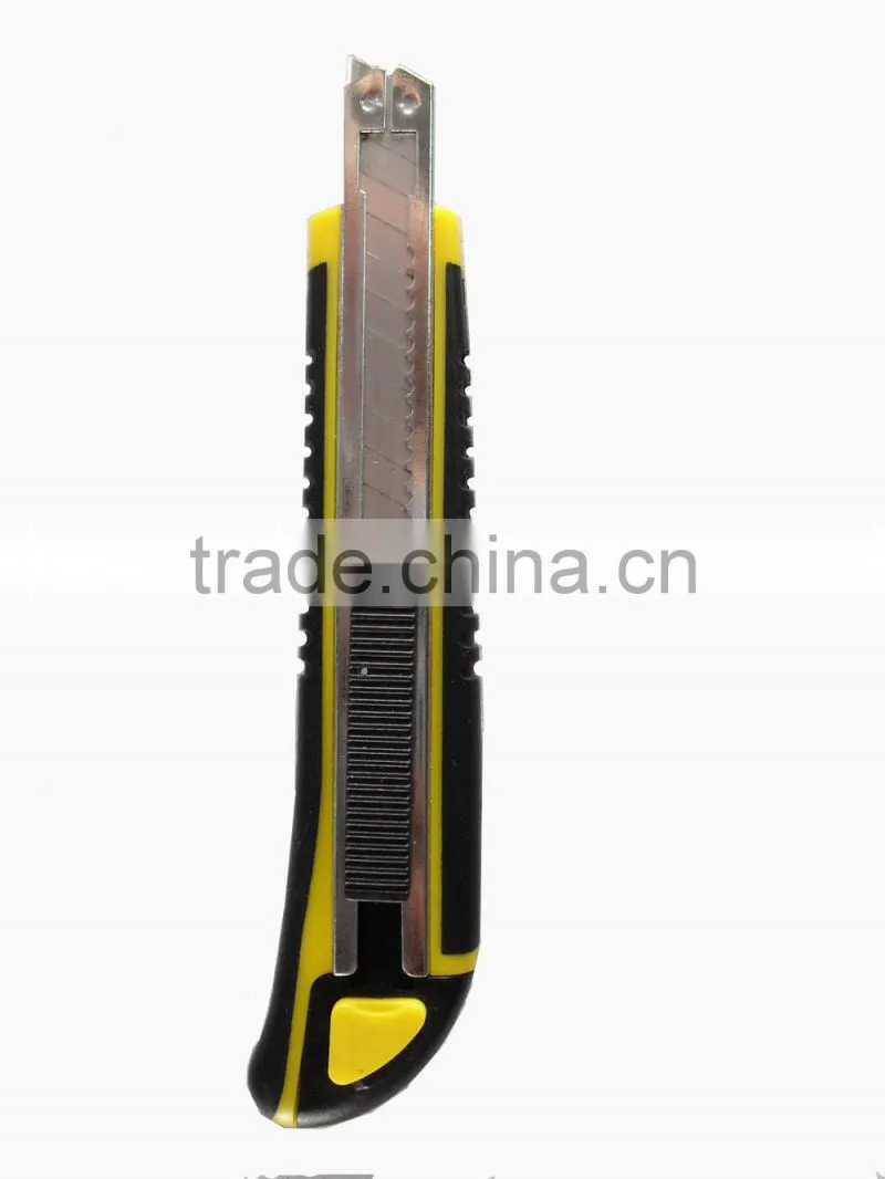 Heavy duty 9mm blade Utility knife with rubber grip