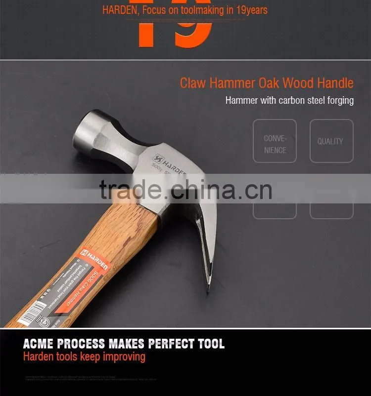 Professional Claw Hammer With Oak Wood Handle