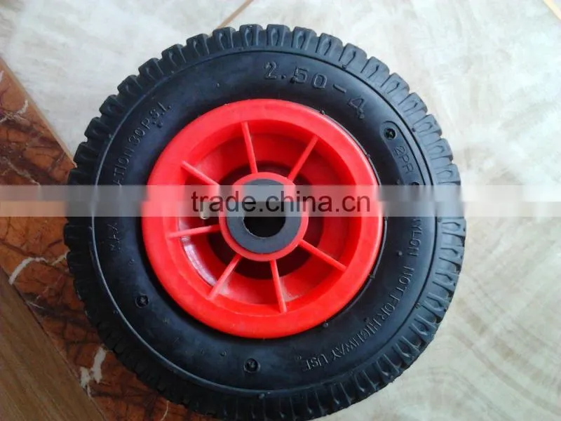 8inch Plastic rim wheel 2.50-4 with needle roller bearing
