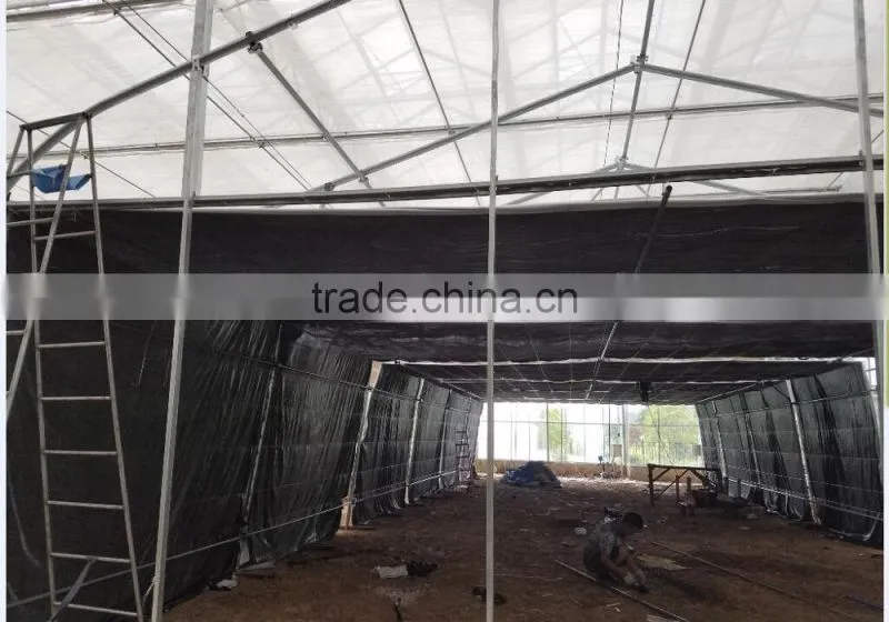 Commercial Plastic Film Blackout Greenhouse for Medical Plant