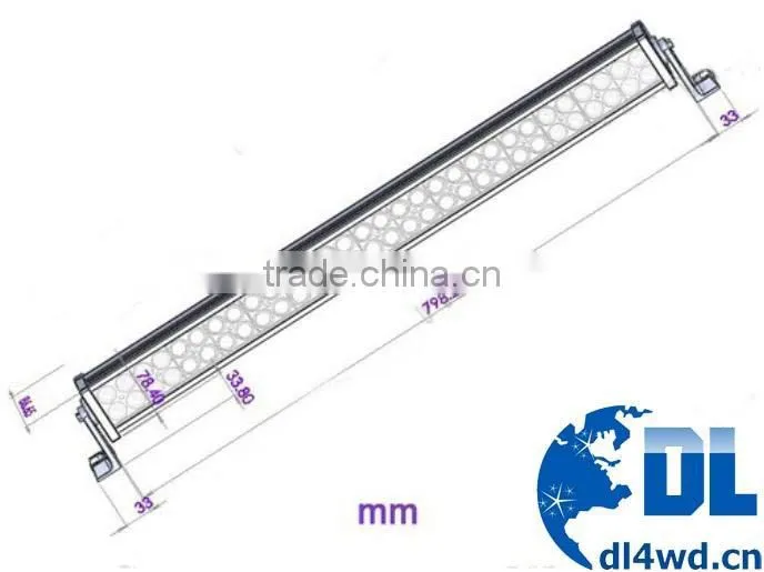double row led work light 180w 120w 72w 36w off road led light bar