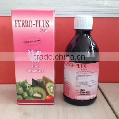 health food supplement iron and vitamin syrup or customize private formulation syrup