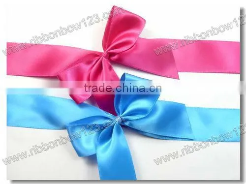 Pre Made Satin Ribbon Bow With Loop Gift Ribbon Bow