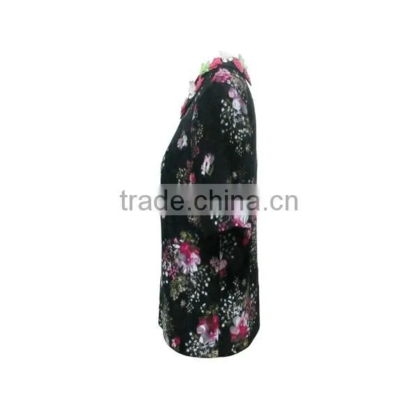 2015 Spring/Summer Woman Fashion Design Black Lace Shirt&Blouse
