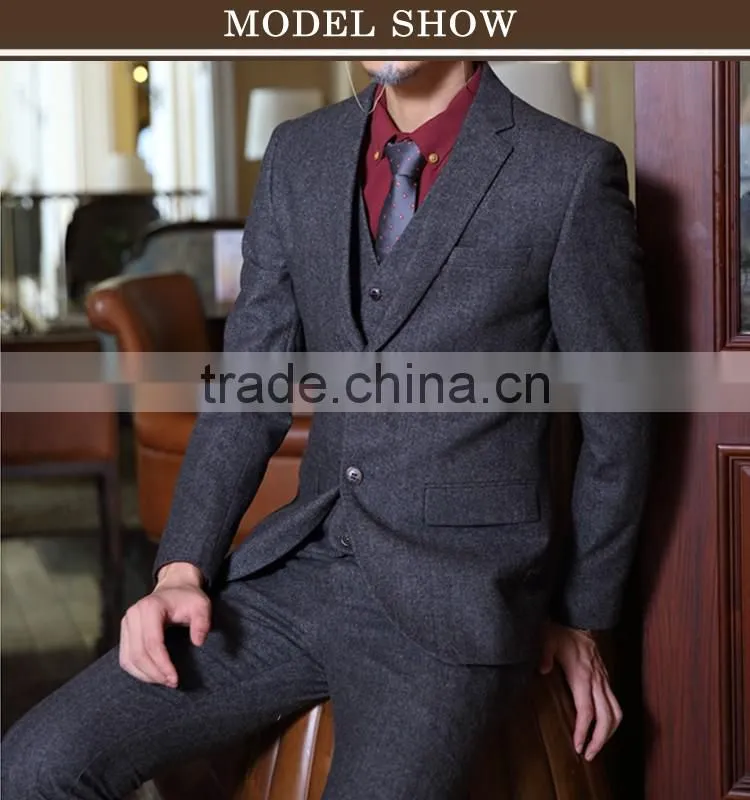 2015 hot sale bespoke tailored made men's business suits made in china