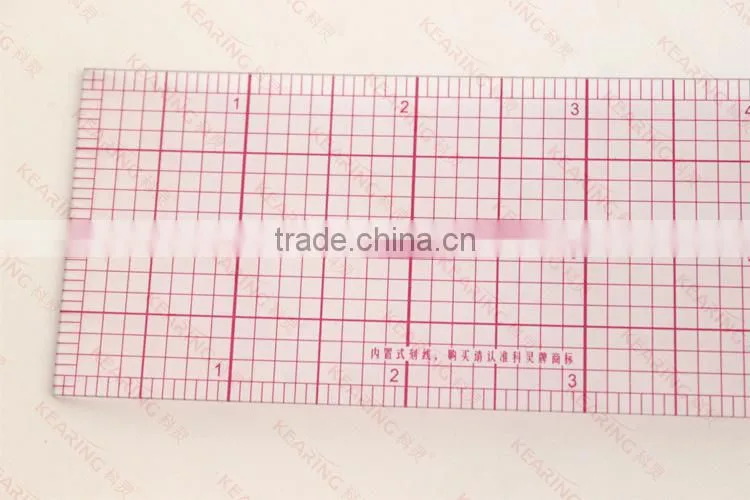 Kearing brand 2"*18" inch transplant flexible straight 1.2mm thickness sandwich line quilting ruler for fashion design#8085