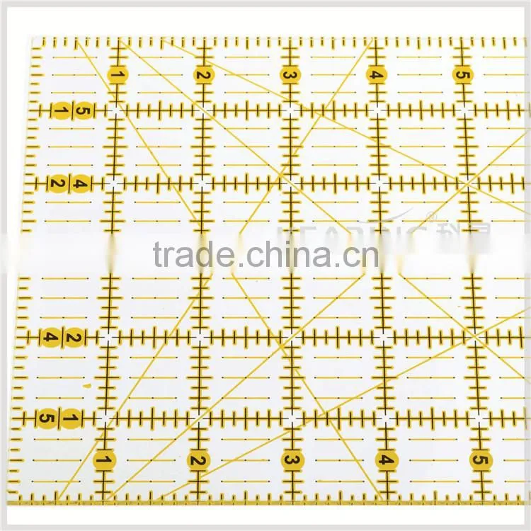 OEM Luxury quilting garment ruler, 24'' * 6'' acrylic Patchwork ruler for sewing quilting # KPR2406