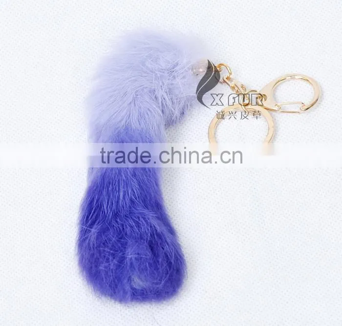 CX-R-39C Cheap Promotional Fancy Rabbit Fur Key Chains