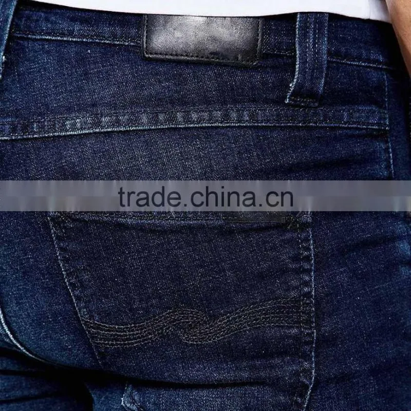 blue washed slim mens skinny jeans custom brand and logo
