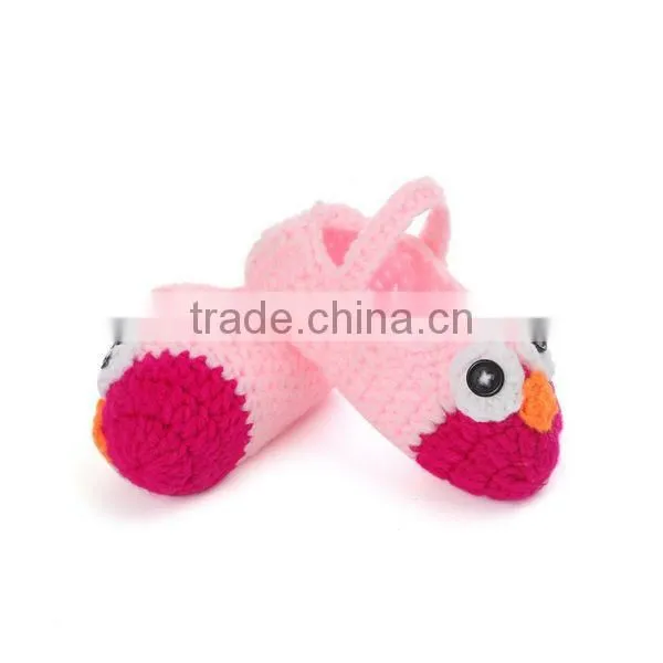 Cartoon Owl Style Shoes Design for Baby Crochet