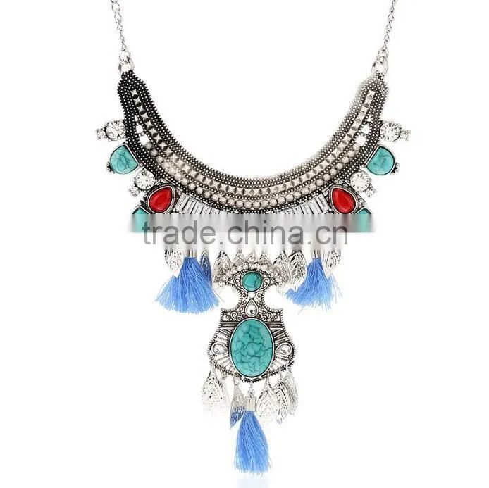 F20033N latest design beads necklace colorful and beautiful necklace