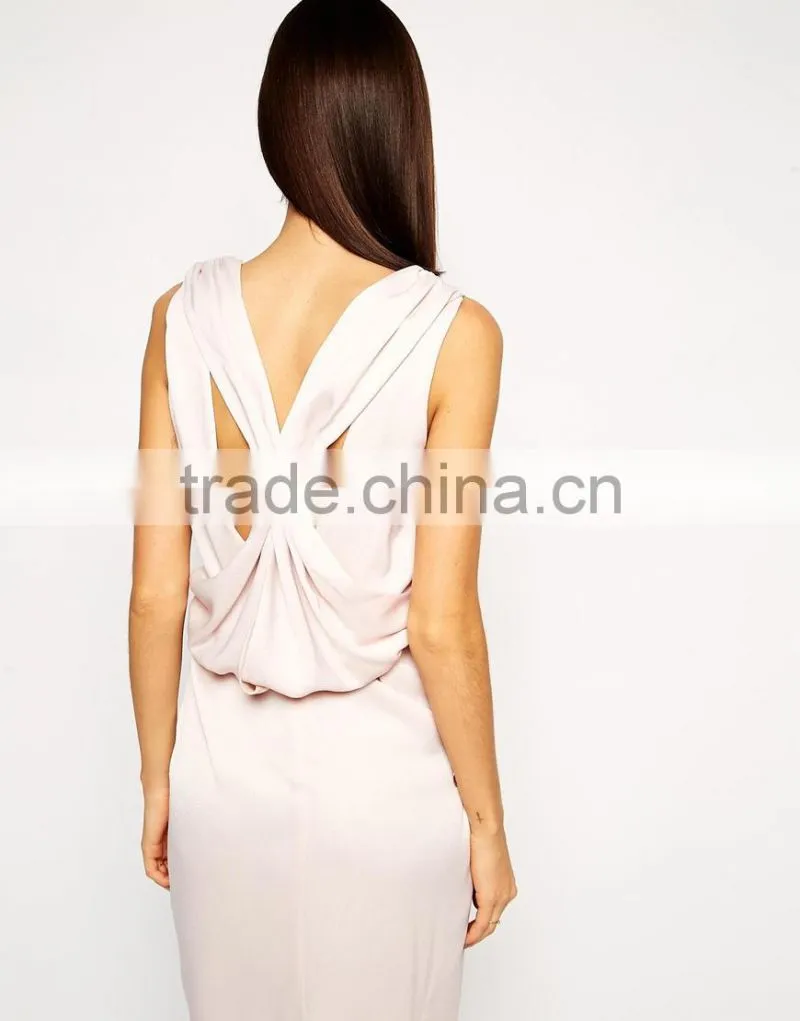 Origami Bow Drape Back Dress