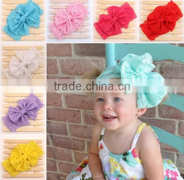 2015 New Style Baby Girls Stretch Elastic Toddler Rabbit Ear Knot Headband