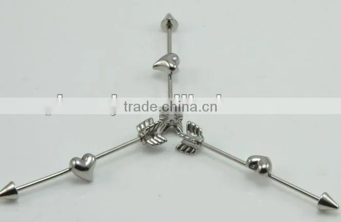 sex industrial barbell body piercing jewelry
