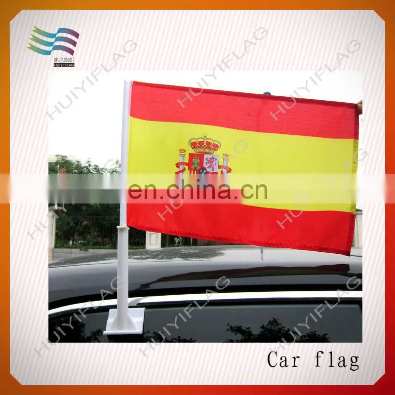 Flexible plastic car window flag poles