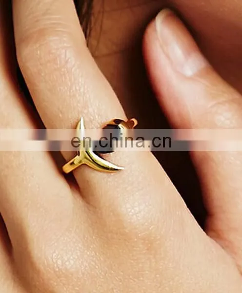 Moon Shaped Amethyst Knuckle Rings Hot Sales